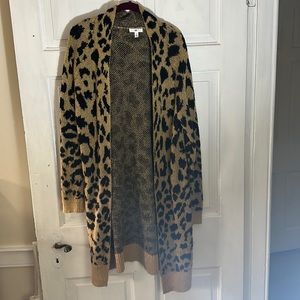 Cheetah cardigan, size medium